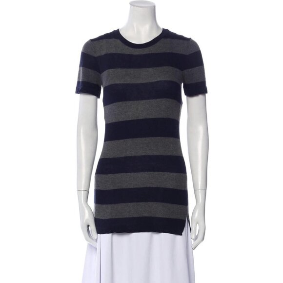 Jenni Kayne Cashmere Stripe Sweater Tee Top - Picture 1 of 7